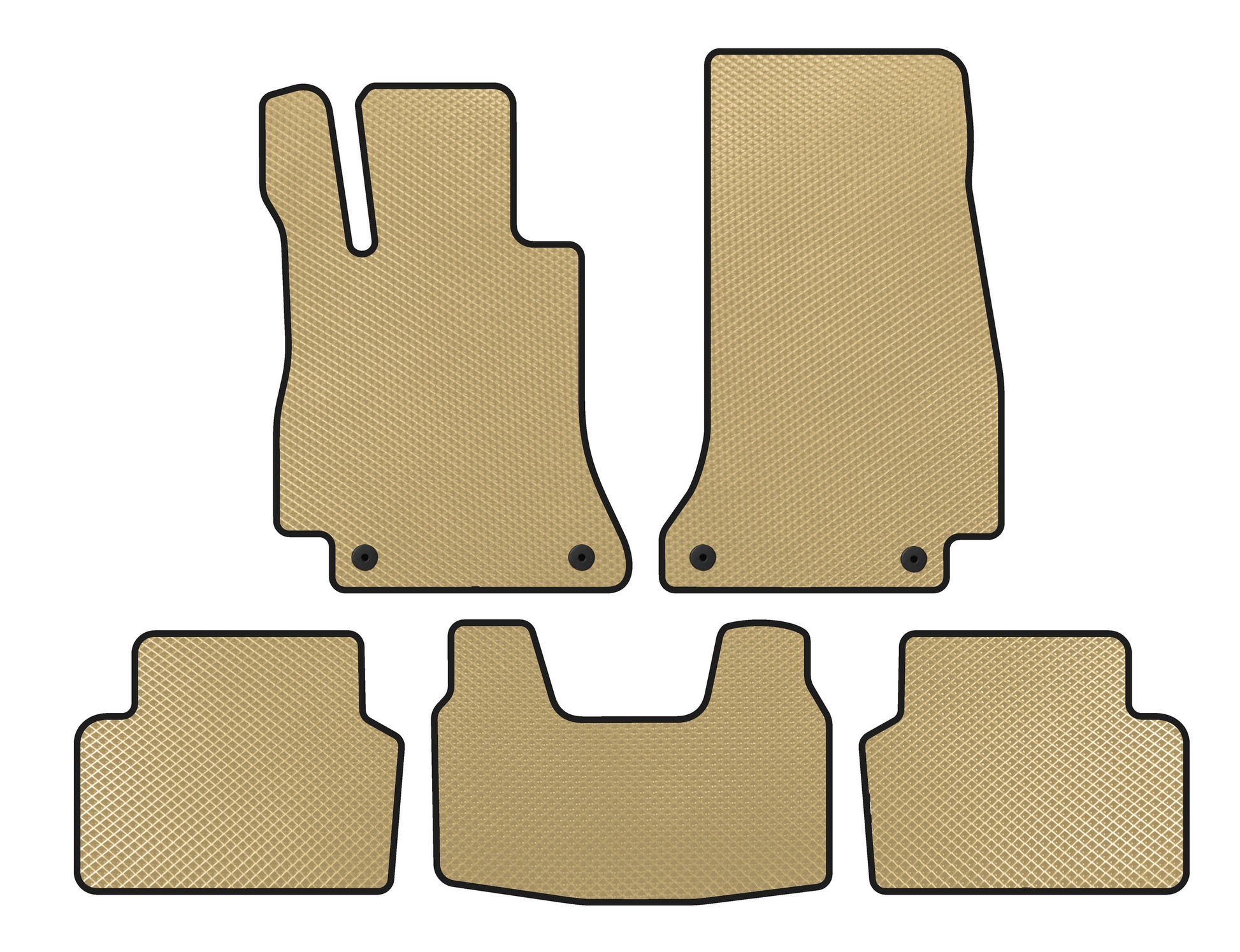 EVA Floor Mats (SD, Beige) for Mercedes E-сlass W213 2016-2023 - image 1