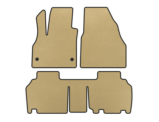 EVA Floor Mats (2 Rows, 5-Door/7-Seater, Beige) for Renault Kangoo 2008-2020 - image 1