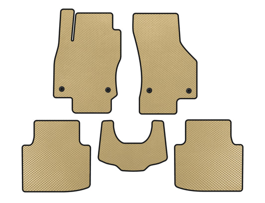 EVA Car Mats (with Paw, Beige) for Skoda Superb 2015-2024 - image 1