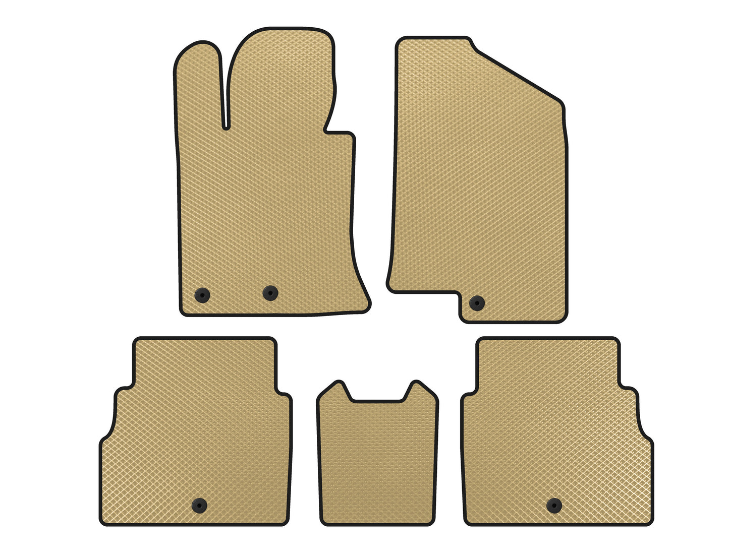 EVA V2 Floor Mats (Beige) for Hyundai Sonata YF 2010-2014 - image 1