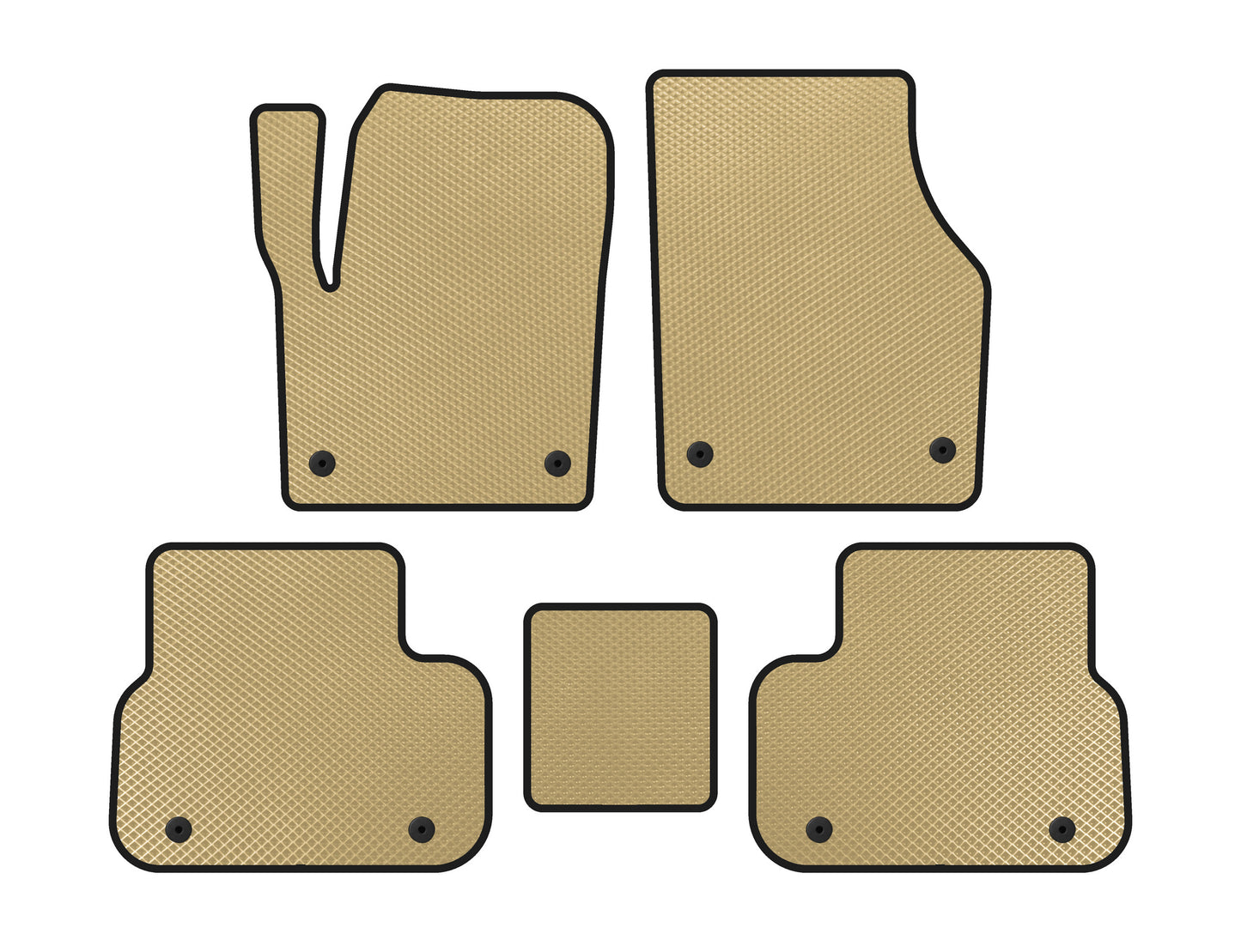 EVA Floor Mats (2014-2019, 2 Rows, Beige) for Land Rover Discovery Sport 2014- - image 1