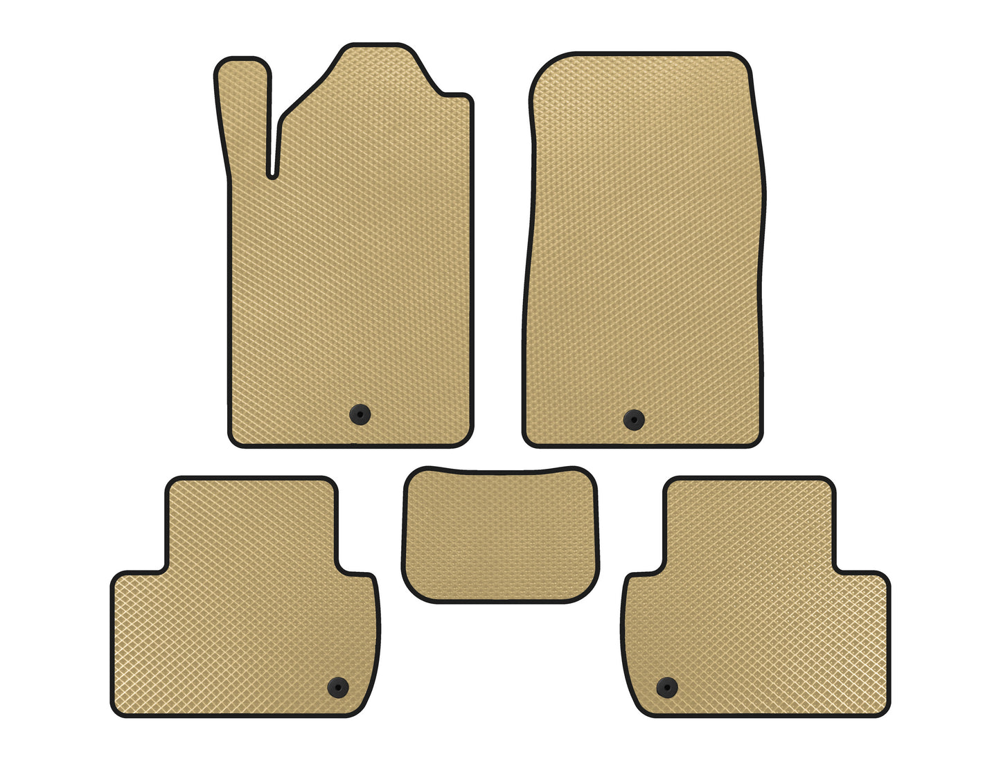 EVA Floor Mats (Beige) for SsangYong Rexton I 2001-2017 - image 1