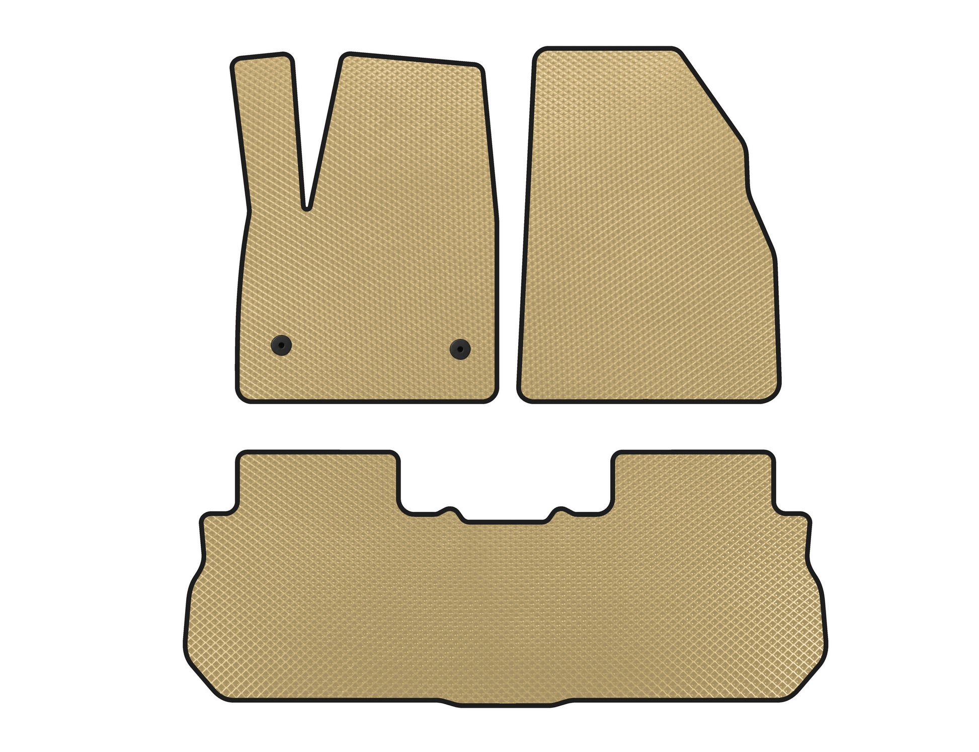 EVA Floor Mats (2 Rows, 2017-2019, Beige) for GMC Acadia 2017- - image 1