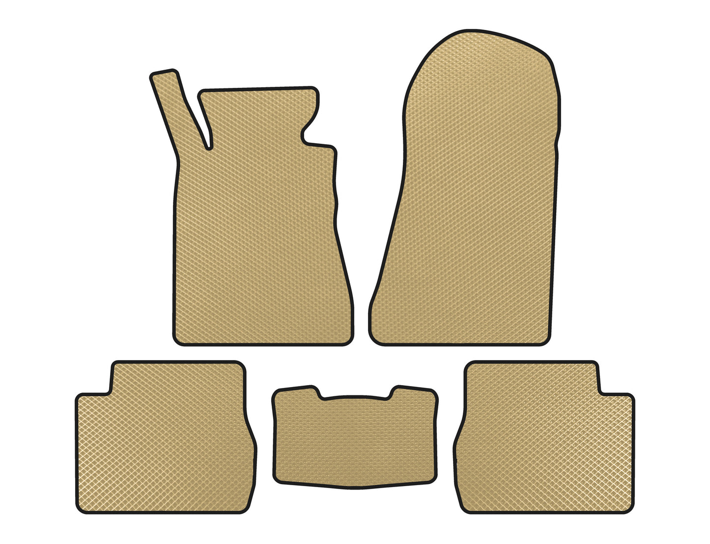 EVA Floor Mats (SD, Beige) for Mercedes W201 (190) 1982-1993 - image 1