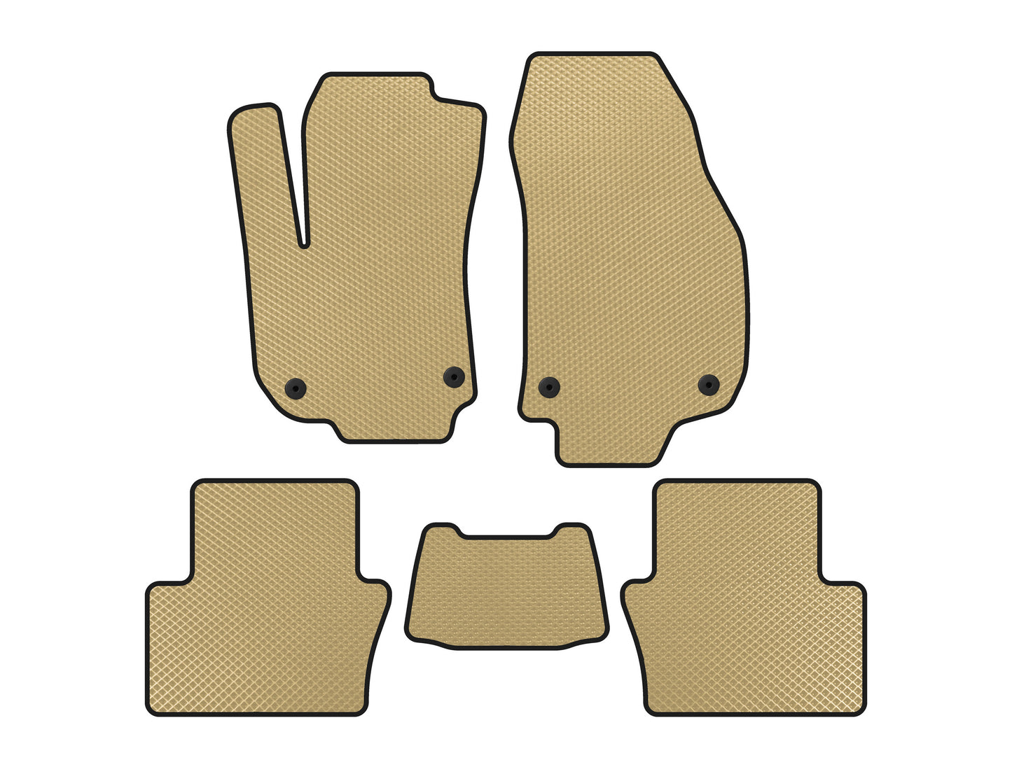 EVA mats (2 rows, Beige) for Opel Zafira B 2005-2011 - image 1