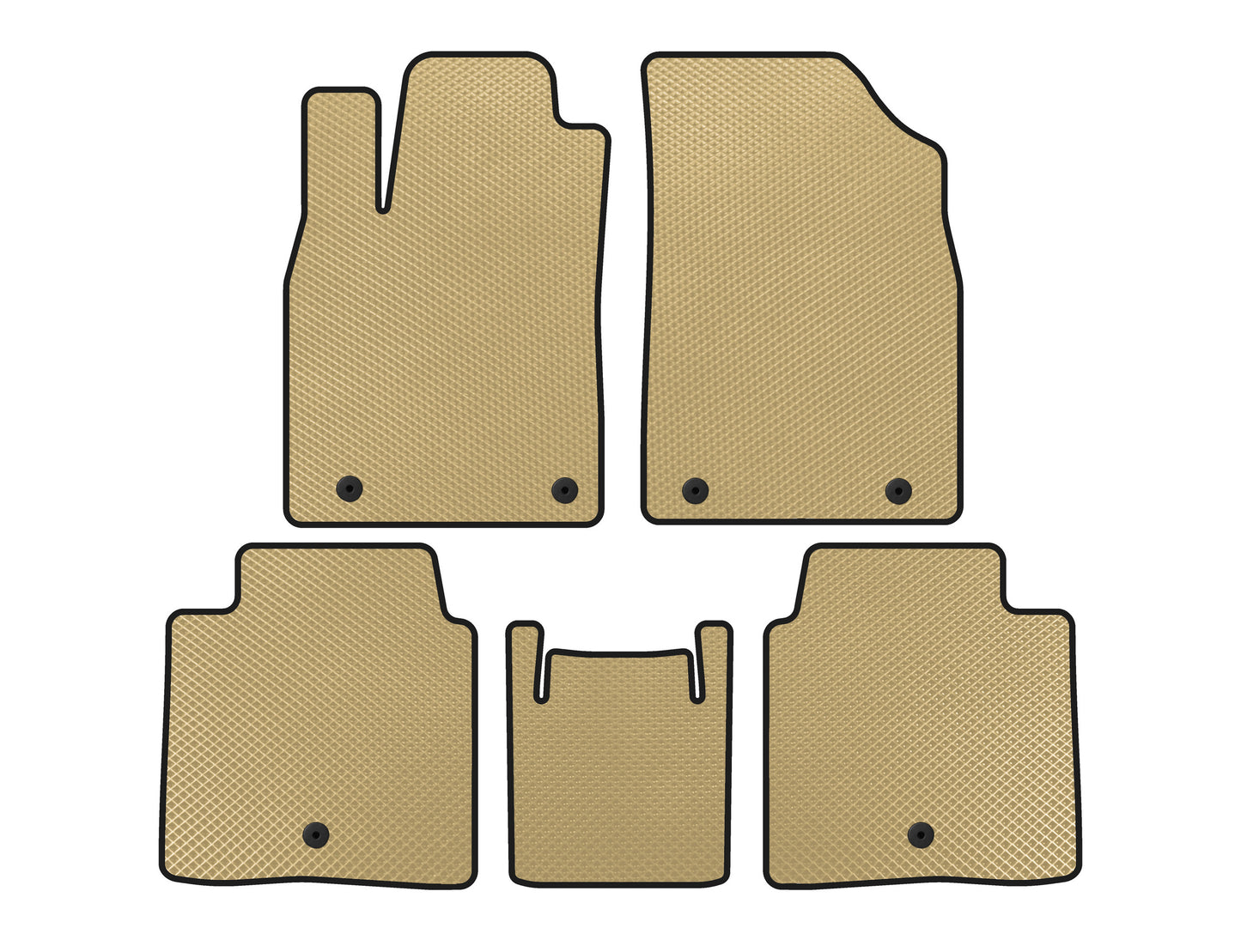 EVA Floor Mats (SD, Hybrid, Beige) for Lexus ES 2012-2018 - image 1