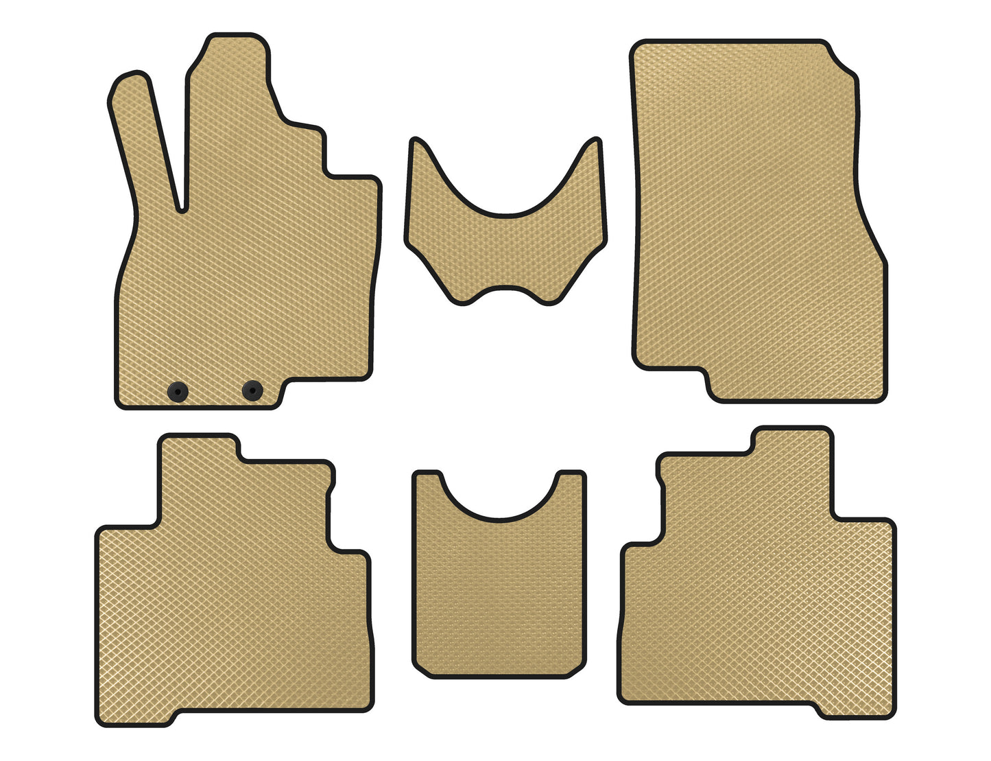 EVA Floor Mats (2 Rows, Beige) for Mitsubishi Grandis 2003-2011 - image 1
