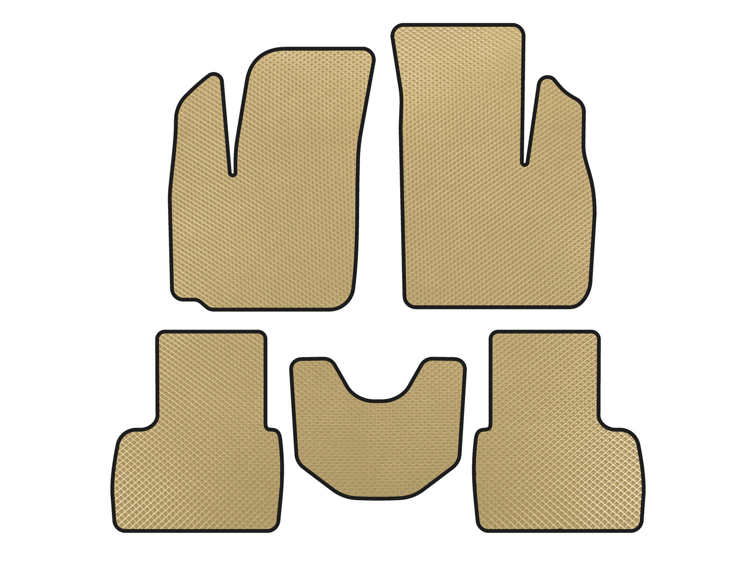 EVA Floor Mats (Beige) for Fiat Doblo I 2001-2005 - image 1