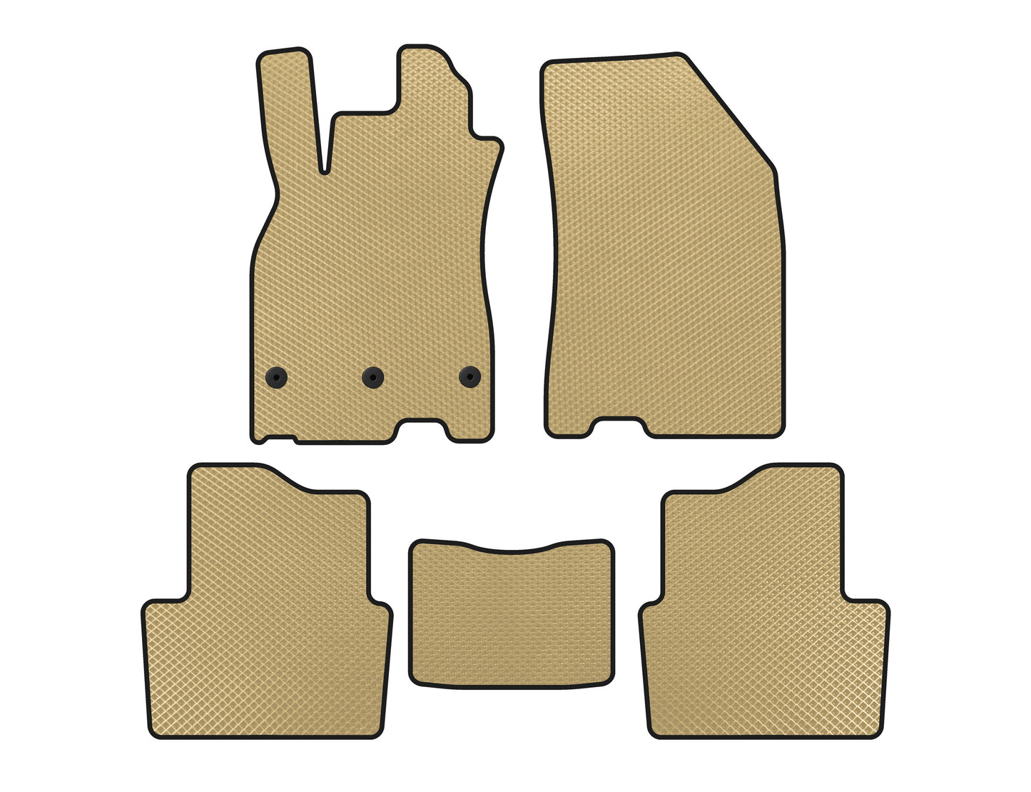 EVA Floor Mats (SD, Beige) for Renault Megane III 2009-2016 - image 1