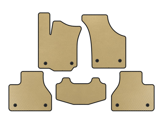 EVA Floor Mats (SD, Short Base, Beige) for Volkswagen Phaeton 2002-2016 - image 1
