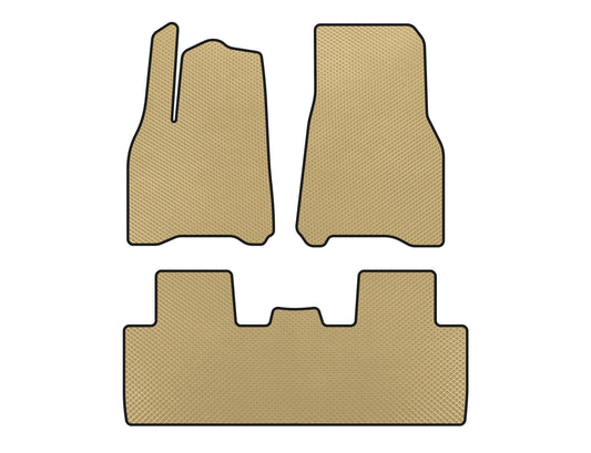 EVA Floor Mats (5-Seater, Beige) for Tesla Model Y 2020- - image 1