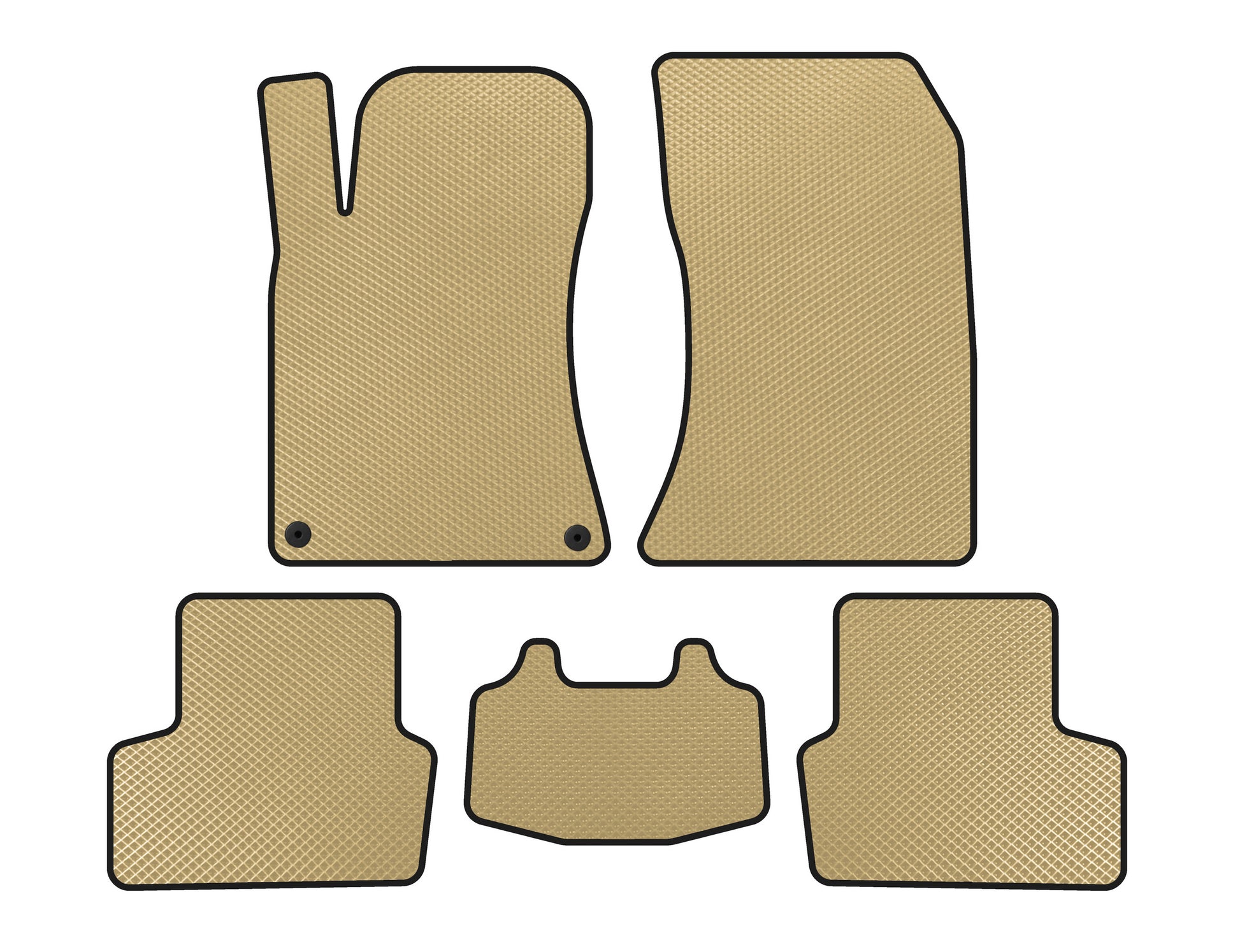 EVA Floor Mats (SD, Beige) for Mercedes CLA C117 2013-2019 - image 1