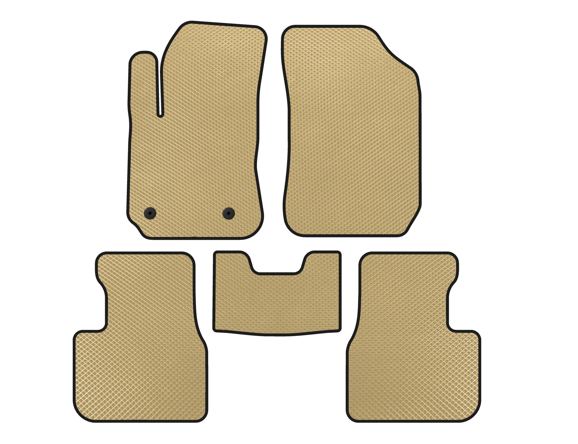 EVA Floor Mats (Beige) for Citroen Cactus 2014-2020 - image 1