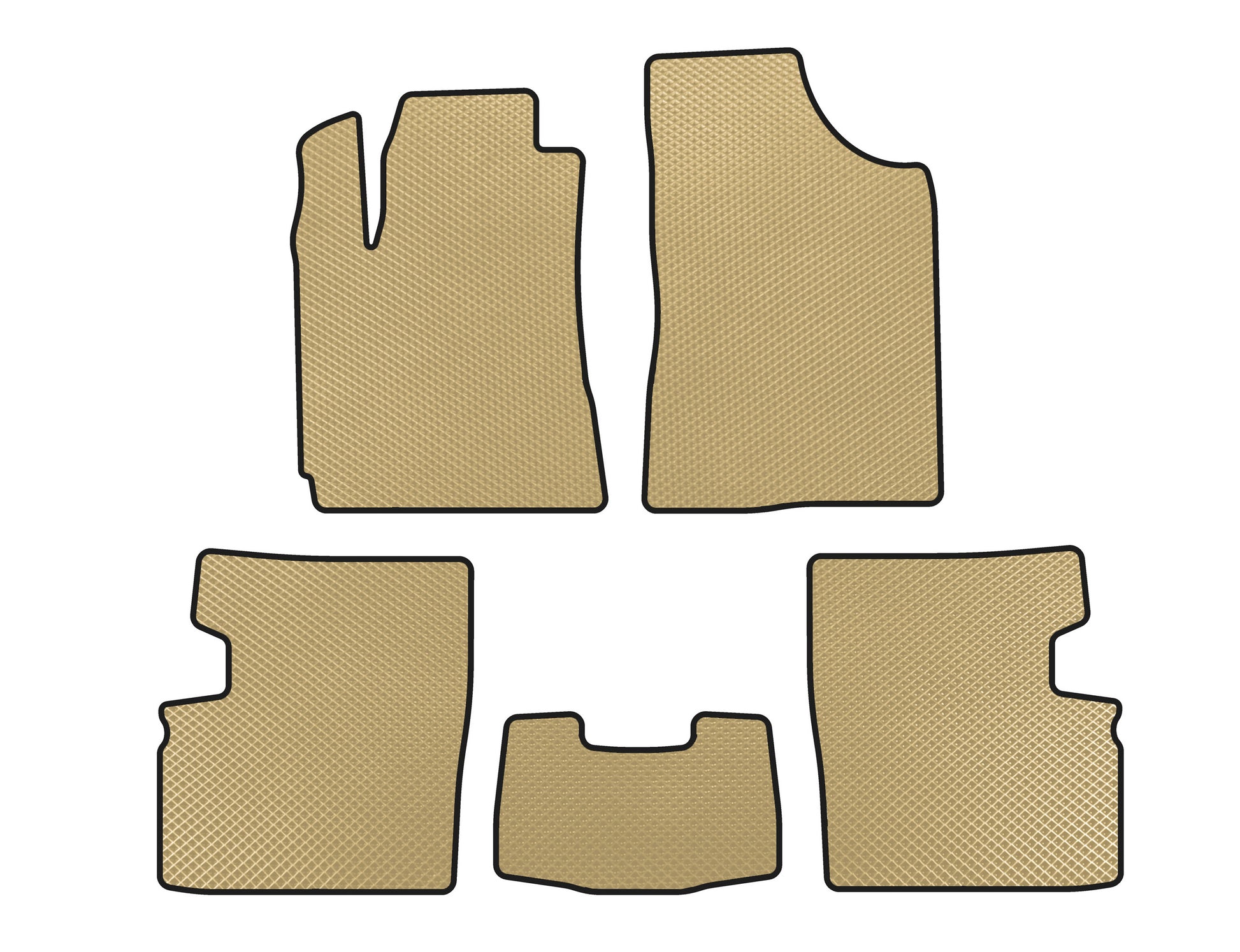 EVA Floor Mats (2009-2014, HB, 5-Door, Beige) for Geely Emgrand EC7 2009- - image 1