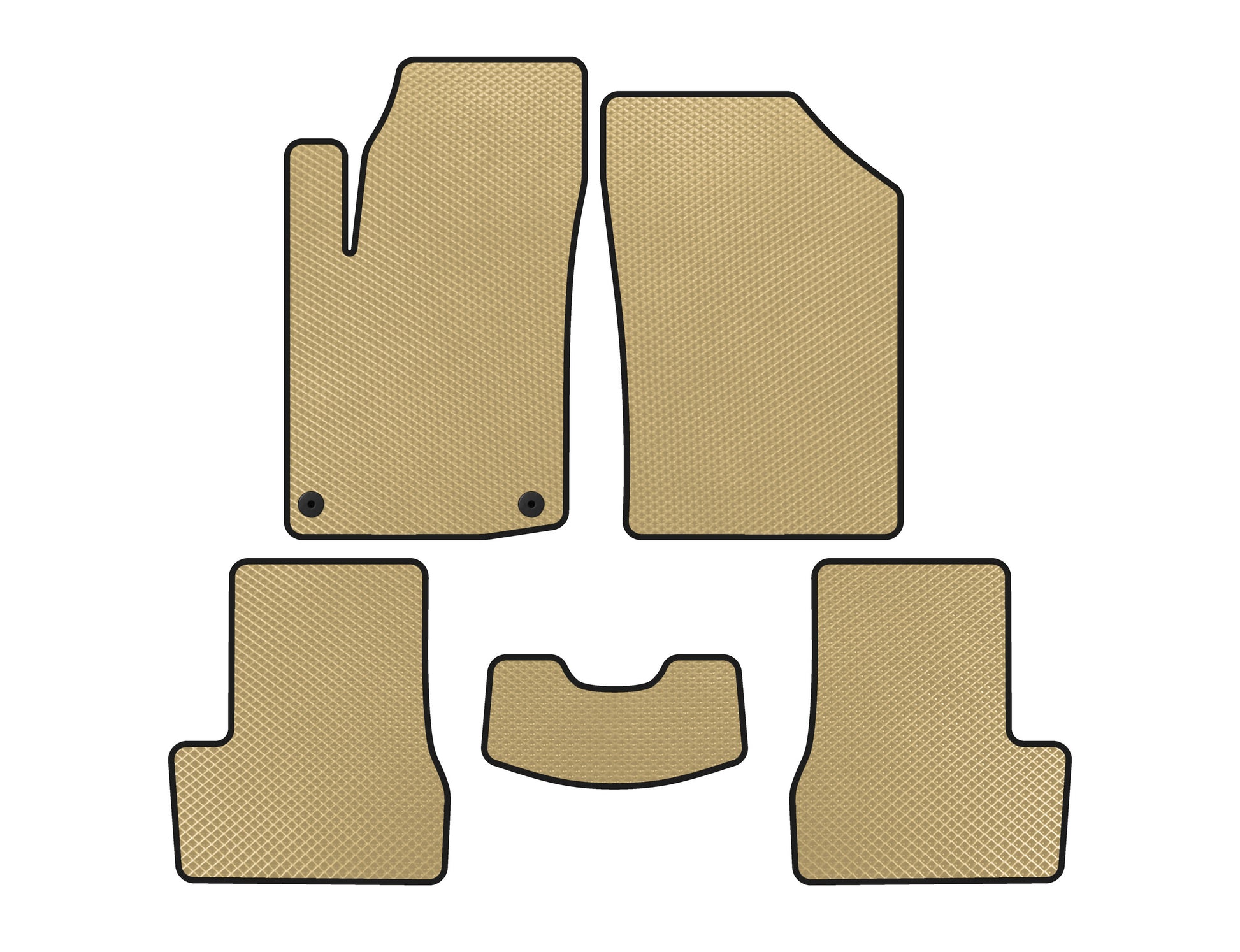 EVA mats (HB, Beige) for Citroen C-3 2009-2016 - image 1