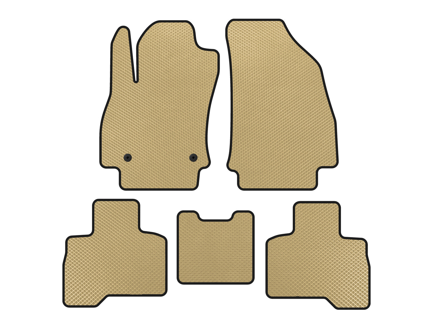 EVA Floor Mats (For Qubo 2008-2016, Beige) for Fiat Fiorino/Qubo 2008-2024 - image 1