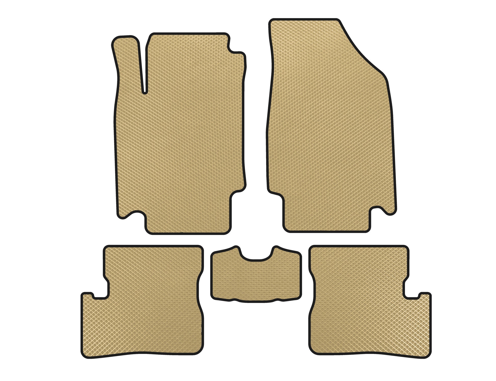 EVA Floor Mats (HB, Beige) for Nissan Micra K12 2003-2010 - image 1