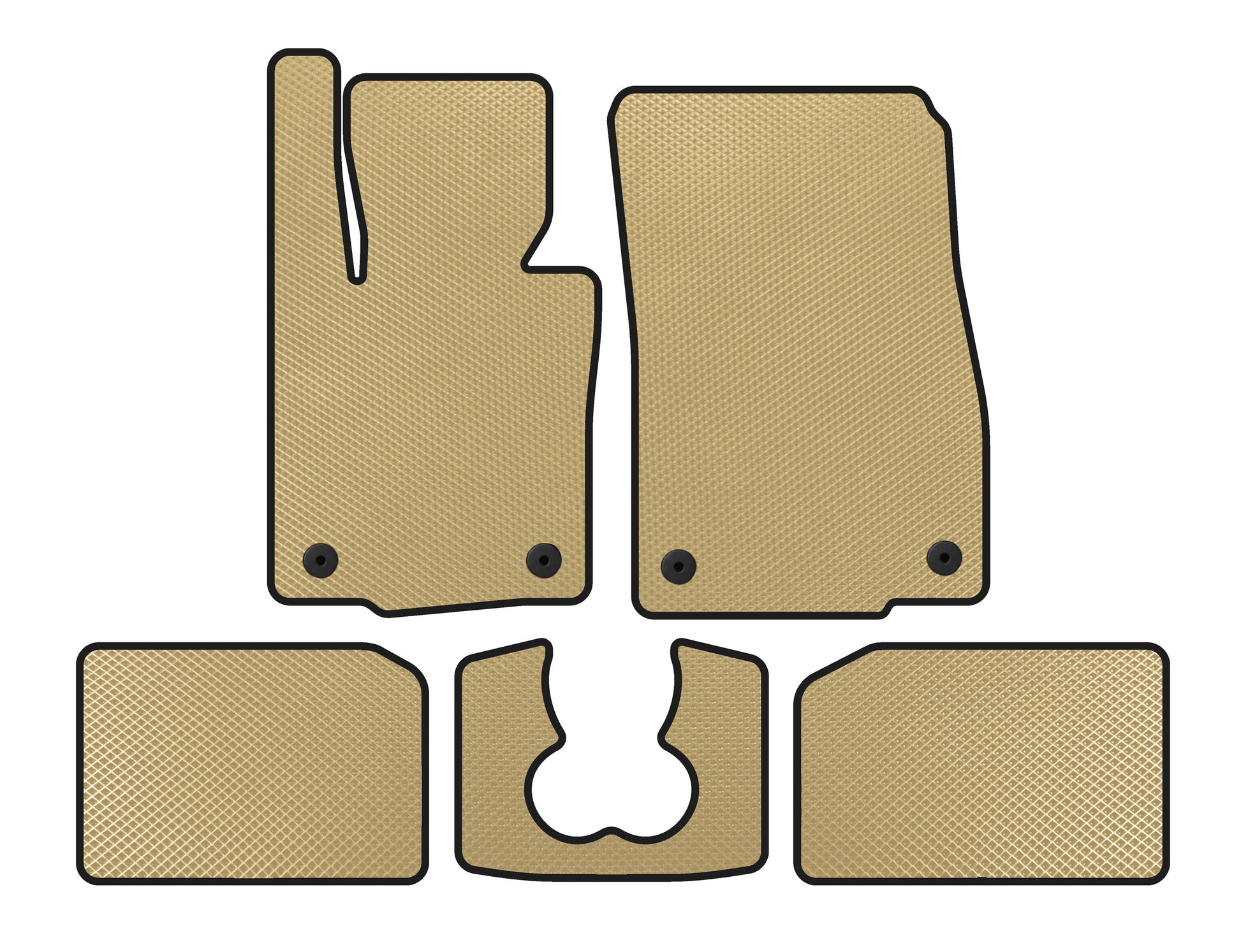 EVA Floor Mats (for S F55, 5-Door, Beige) for Mini Cooper F55/56/57 2014-2023 - image 1