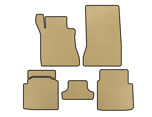 EVA Floor Mats (SD, Short Base, Beige) for Mercedes S-сlass W126 1979-1991 - image 1