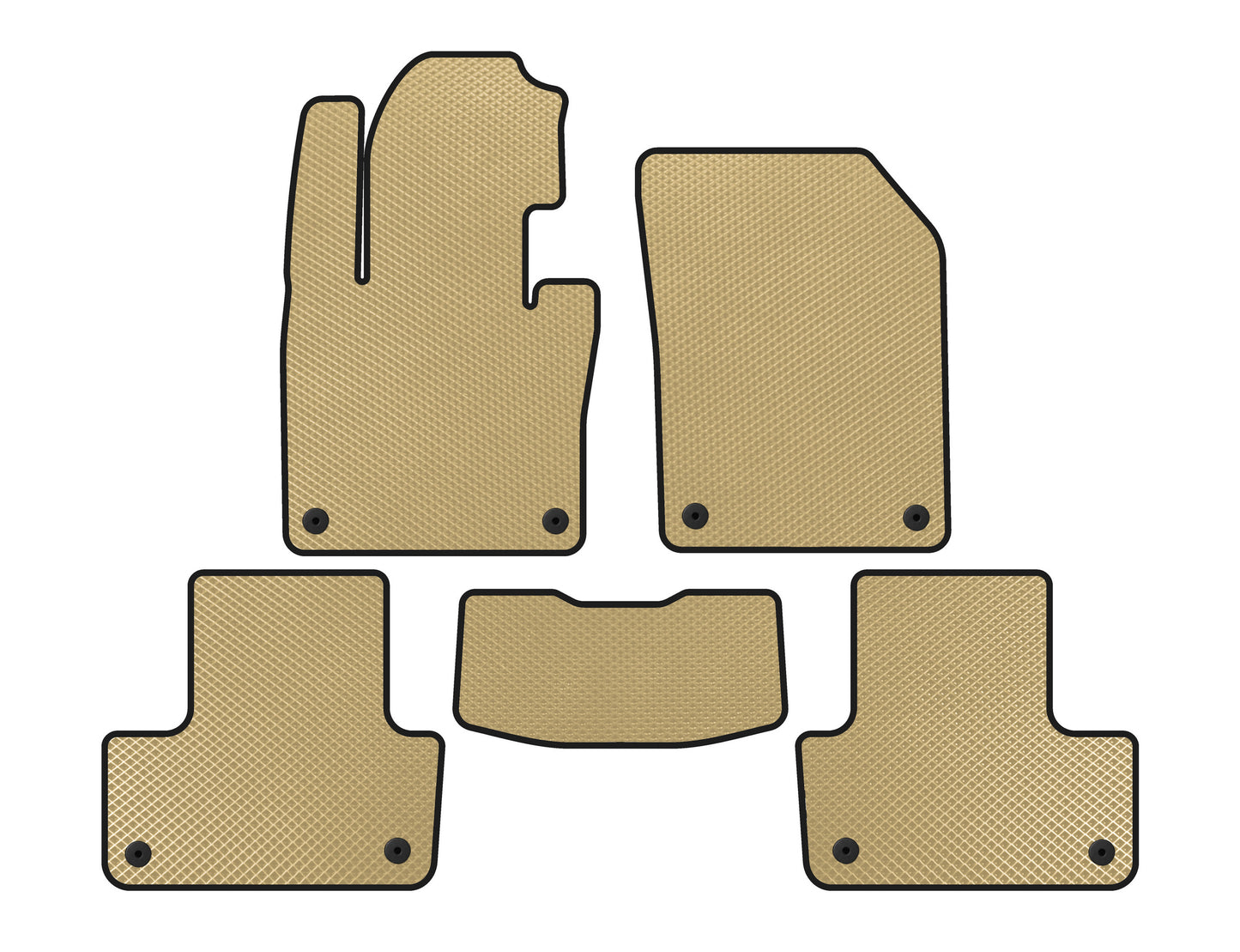 EVA Floor Mats (Beige) for Volvo XC60 2017- - image 1