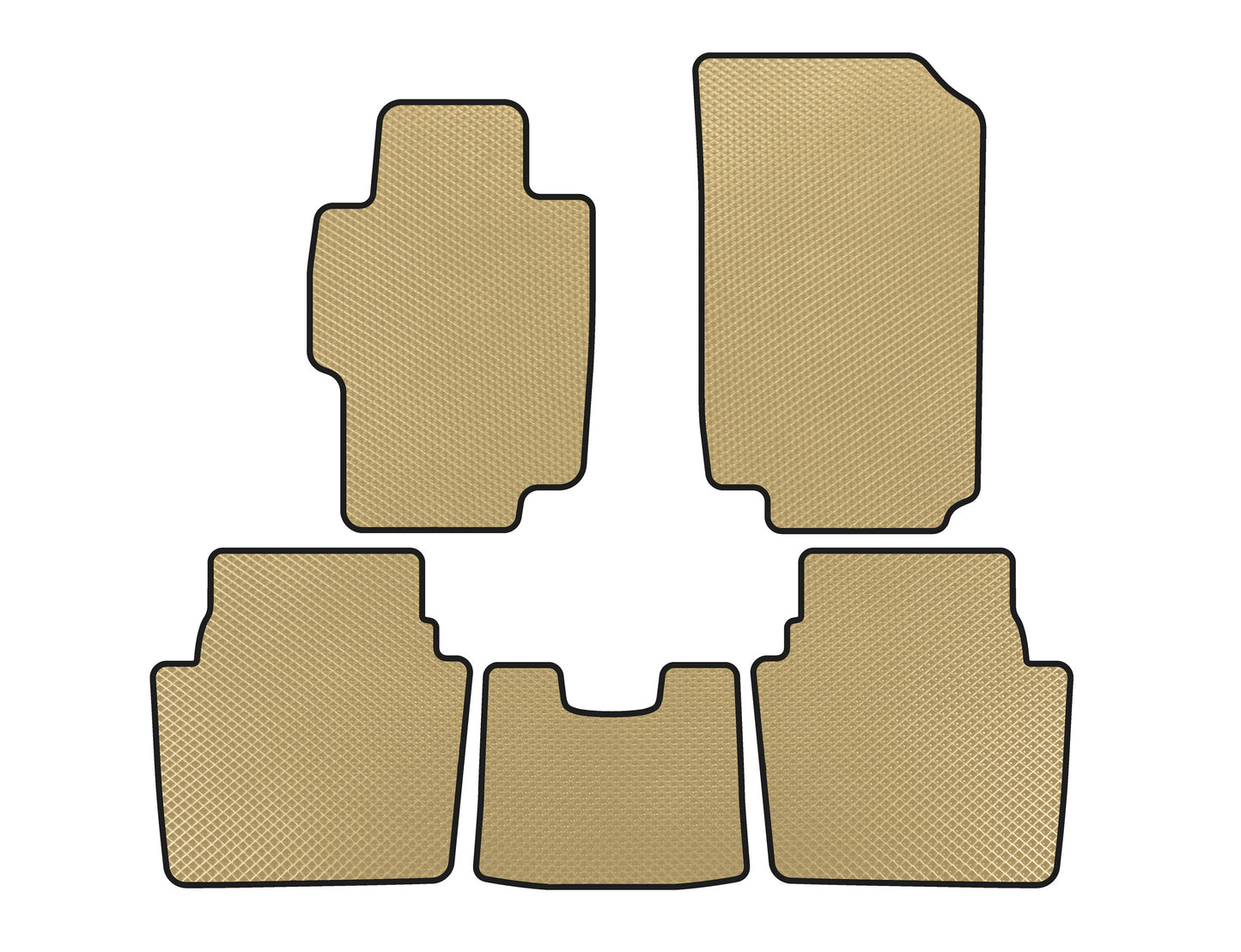EVA Floor Mats (SD, Beige) for Honda Accord VII 2002-2007 - image 1