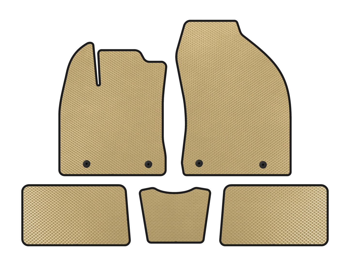 EVA Floor Mats (HB, Hybrid, Beige) for Lexus CT200H 2011-2022 - image 1