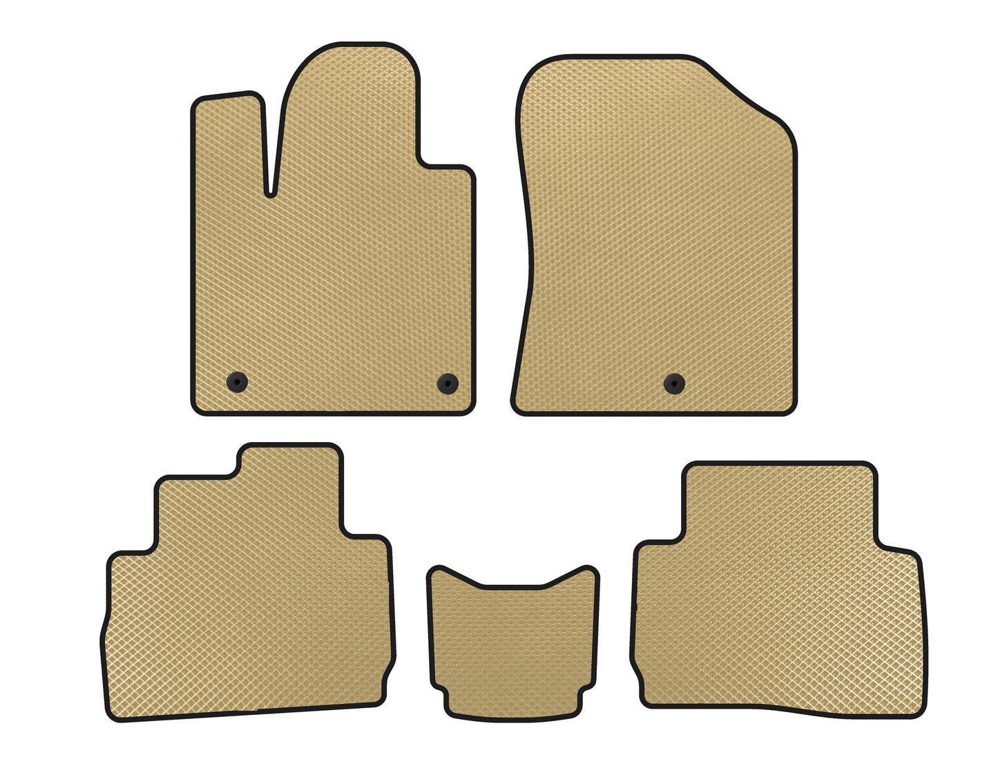 EVA Floor Mats (2020-2023, Beige) for Hyundai Santa Fe 4 2018-2023 - image 1