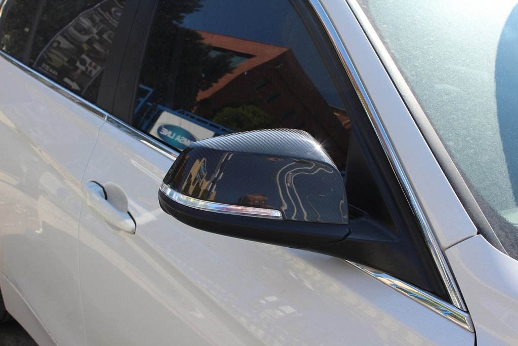 Covers for mirrors (2 pcs, natural carbon) for BMW 1 series F20/21 2011-2019 - Reelken Auto