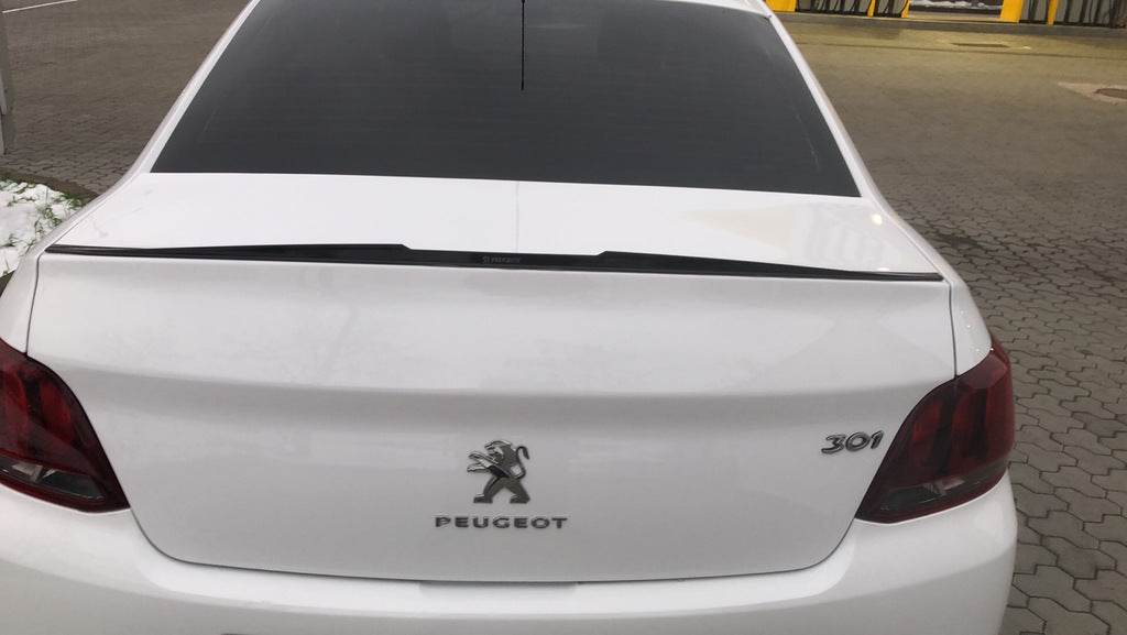 Spoiler LIP (Sunplex, black) (118.5cm *5.5cm) for Peugeot 301 - Reelken Auto