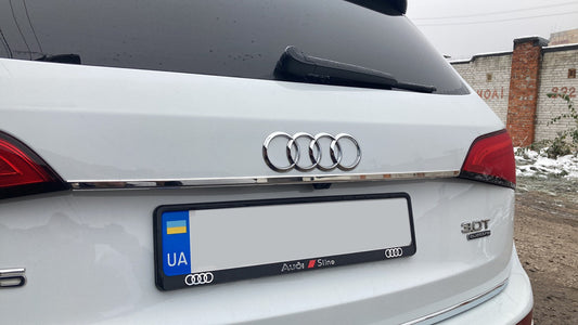 Chrome trim above license plate (stainless steel) for Audi Q5 2008-2017 - image 1