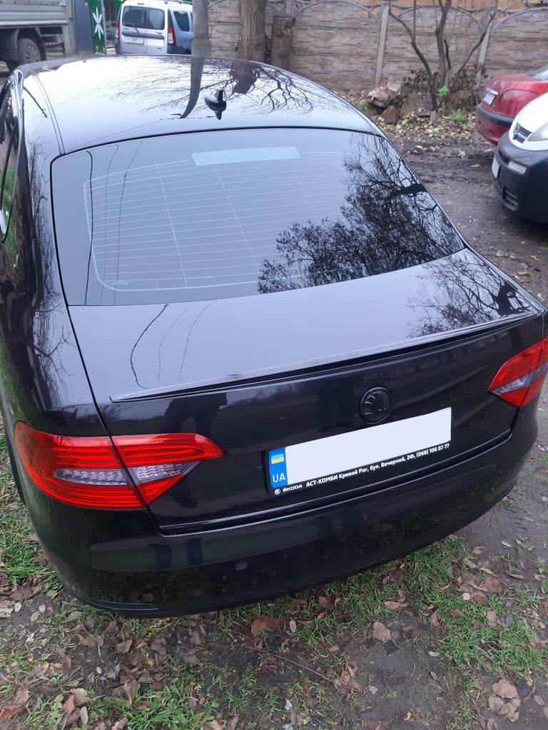 Spoiler LIP (Sunplex, black) (115.8cm * 6.3cm) for Skoda Superb 2009-2015 - Reelken Auto