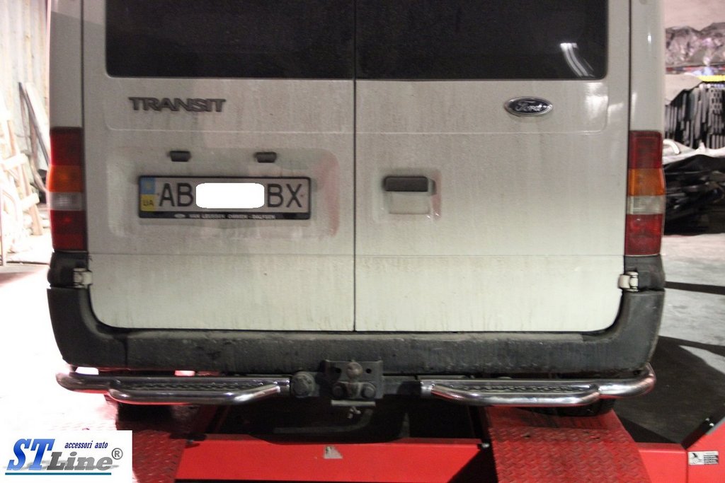 Rear protection step AK-Special (stainless steel) for Ford Transit 2000-2014 - image 3
