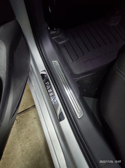 Stainless Steel Door Sill Protectors OmsaLine (4 pcs) for Volkswagen Passat B8 2015-2023 - image 6