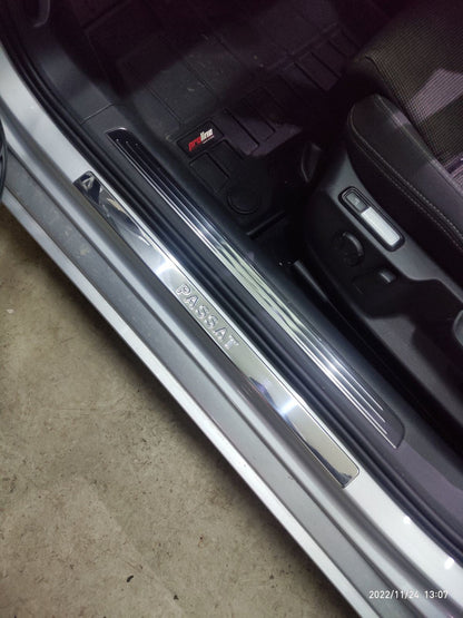 Stainless Steel Door Sill Protectors OmsaLine (4 pcs) for Volkswagen Passat B8 2015-2023 - image 5