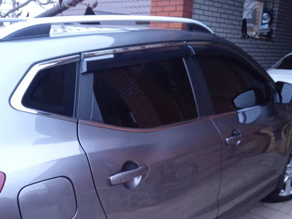 Window Deflectors with Chrome Trim Niken Luxury (4 pcs) for Nissan Qashqai 2014-2021 - image 5