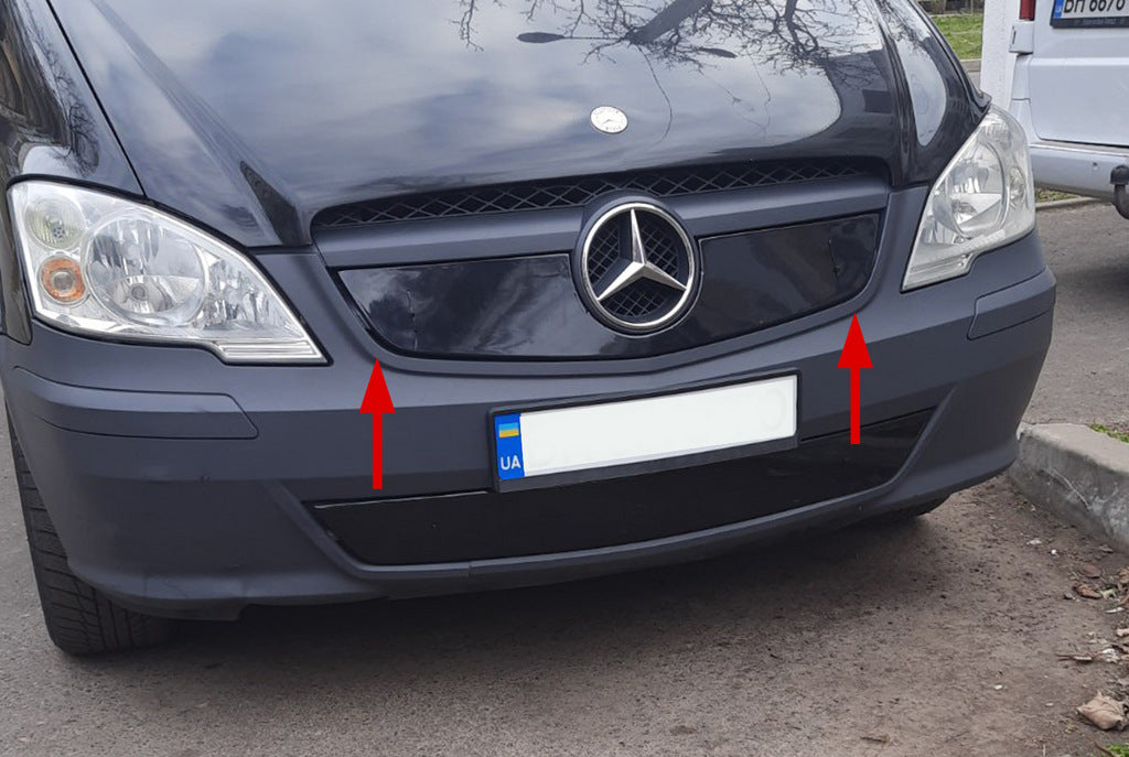 Winter cover on the grille V1 (2010-2015) for Mercedes Vito W639 2004-2014 - image 1