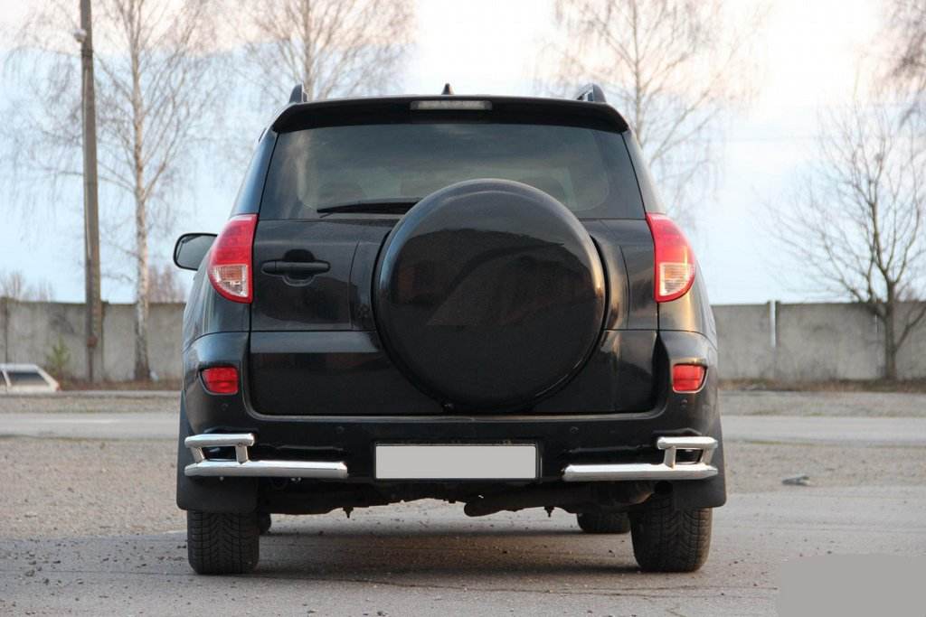 Rear corners AK003-double (2 pcs., stainless steel) for Toyota Rav 4 2006-2013 - Reelken Auto