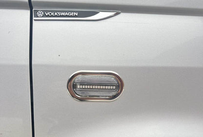 Chrome overlays for the turn signals (2 pieces, stainless steel) for Volkswagen T5 Multivan 2003-2010 - Reelken Auto
