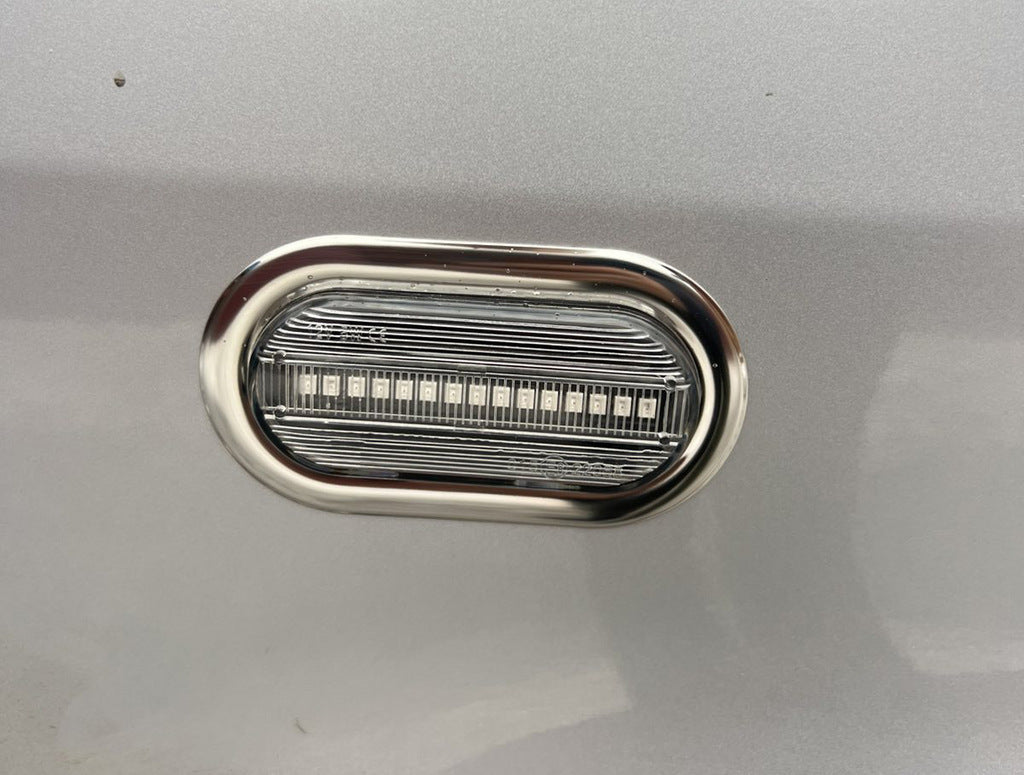 Chrome Turn Signal Covers (2 pcs, Stainless Steel) for Volkswagen Caddy 2004-2010 - image 1