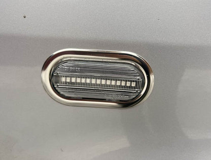 Chrome overlays for the turn signals (2 pieces, stainless steel) for Volkswagen T5 Multivan 2003-2010 - Reelken Auto