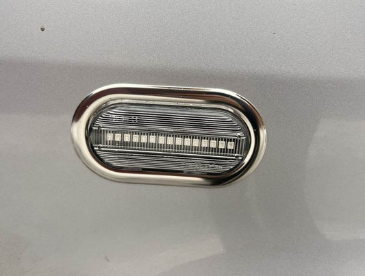 Chrome overlays for the turn signals (2 pieces, stainless steel) for Volkswagen T5 Multivan 2003-2010 - Reelken Auto