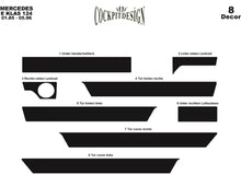 Dashboard Trim Covers (Meric) for Mercedes E-сlass W124 1984-1997 - image 2