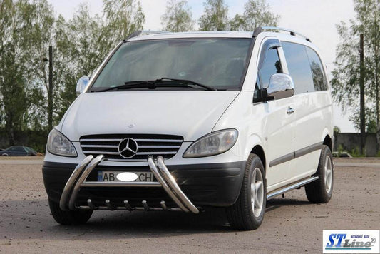 The WT01 bumper guard (stainless) for Mercedes Vito W639 2004-2014 - Reelken Auto