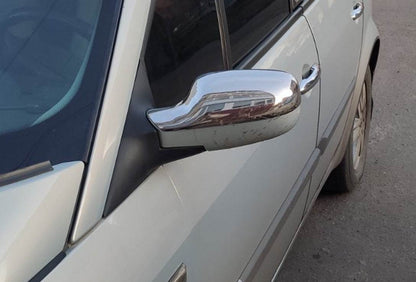 Covers for mirrors (2 pieces, stainless steel) for Renault Megane II 2004-2009 - Reelken Auto