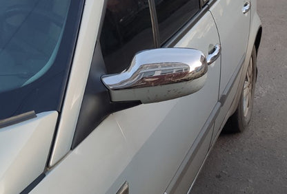 Mirror Covers (2 pcs, Stainless Steel) for Renault Megane II 2004-2009 - image 1