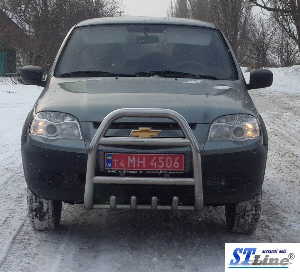 Kangaroo cage QT007 (stainless steel) for Chevrolet Niva - Reelken Auto