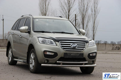 Front protection ST014 (stainless) for Lifan X60 - image 3