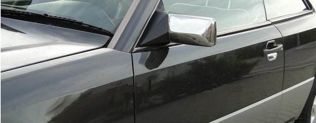 Covers for mirrors (2 pieces, stainless steel) for Mercedes E-class W124 1984-1997 - Reelken Auto