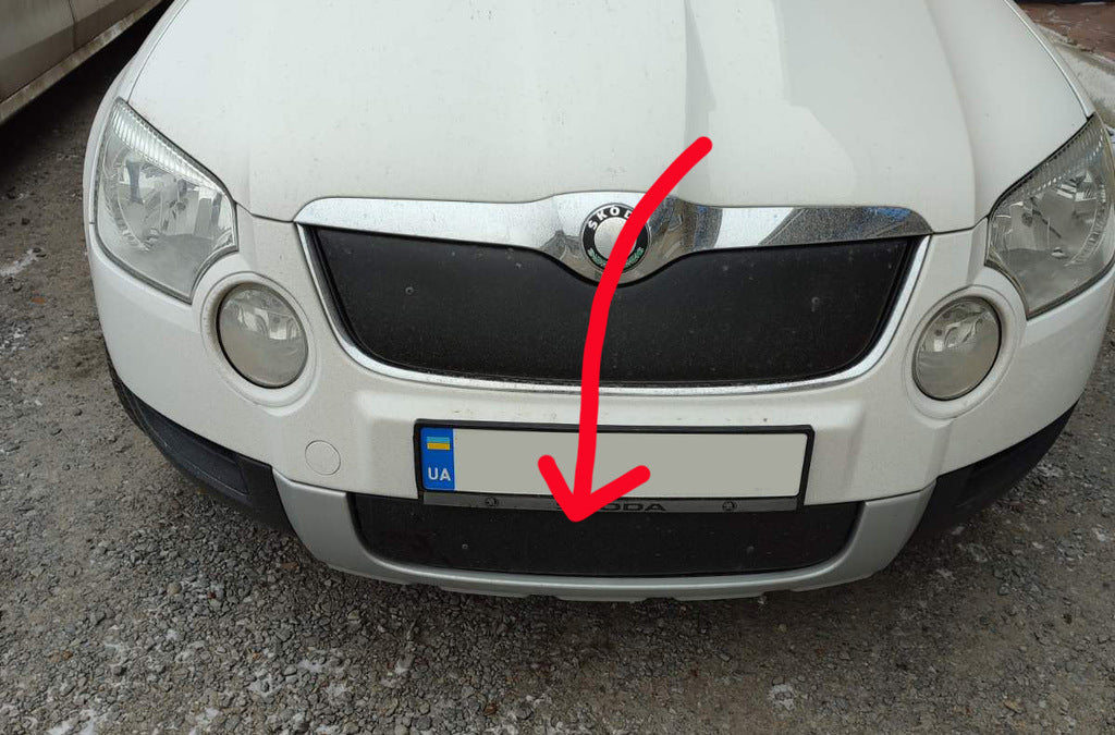 Winter cover on the grille (lower, 2009-2013) for Skoda Yeti 2009-2017 - image 2