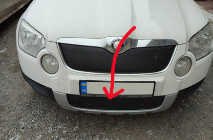 Winter cover on the grille (lower, 2009-2013) for Skoda Yeti 2009-2017 - image 2